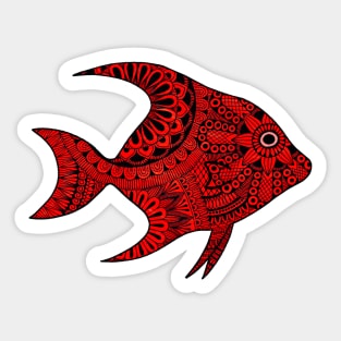 Fish (Red) Sticker